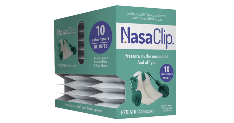 NasaClip device box for pediatrics
