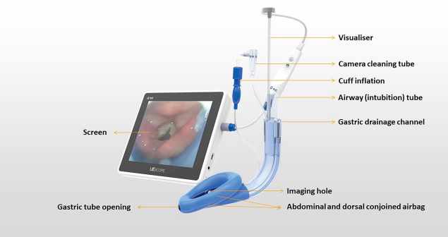Intubating Video Laryngeal Mask Airway Device Depiction